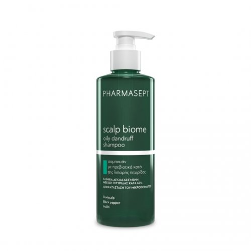 Pharmasept Scalp Biome Oily Dandruff Shampoo Σαμπουάν με Πρεβιοτικά κατά της Λιπαρής Πιτυρίδας, 400ml